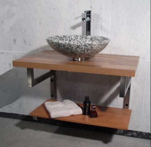 Naturstein Waschbecken Granit Lovely-Grey grau Naturstein Waschbecken Granit Lovely-Grey